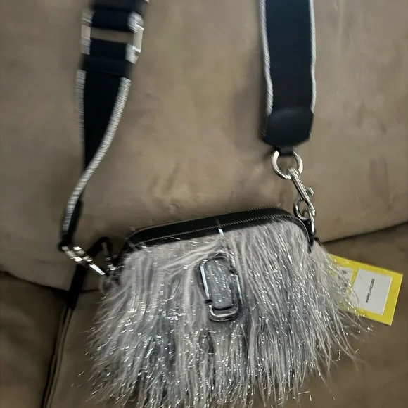 Marc Jacobs Silver Fur Crossbody Bag - Picture 3 of 6